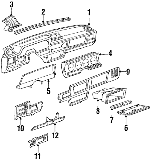 Instrument Panel for 1985 Buick Skyhawk #0