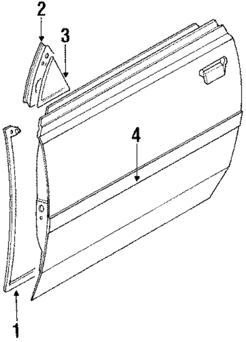 Door & Components for 1986 Toyota MR2 #0