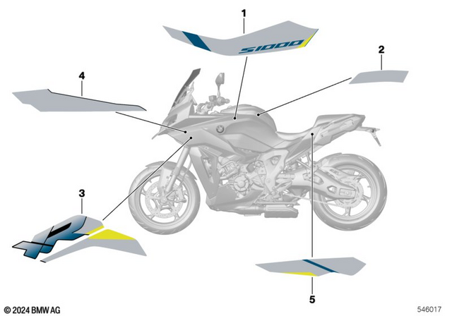 51145A82956 - Body Equipment: Decor Tank Cover Right - Style sport for BMW-Motorrad Image