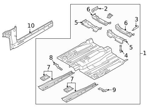 Front Floor for 2018 Lincoln MKZ #1
