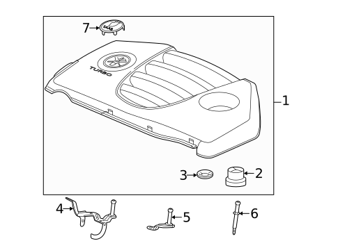 Engine Appearance Cover for 2011 Saab 9-5 #0