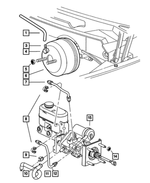 55398041AA - Service Brakes: Brake Booster Hose for Mopar Image