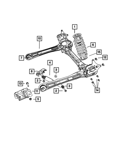 Rear Suspension and Cradle for 2012 Dodge Grand Caravan #0