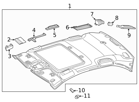 Interior Trim - Roof for 2024 Mercedes-Benz C 43 AMG&reg; #3