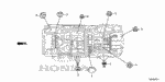 90815SEPA01 - Interior/Bumper: GROMMET (15MM) for Honda Image