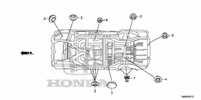 Grommet (Lower) for 2021 Honda Odyssey #0