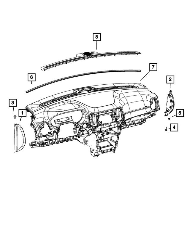 1GF63LC5AF - Interior Trim: Instrument Panel End Cap for Mopar Image