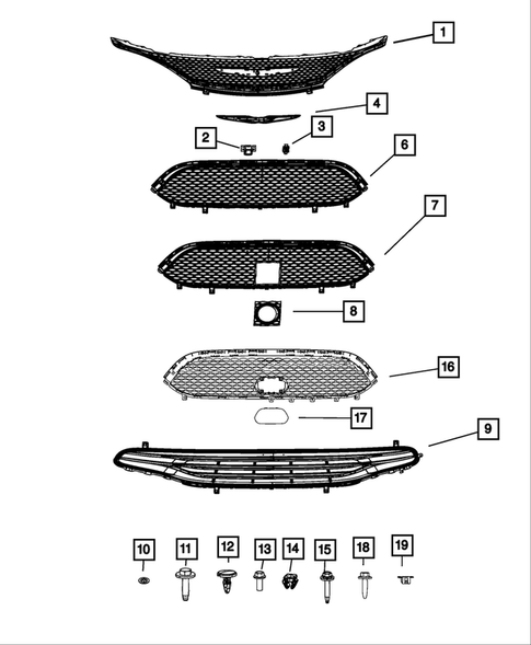 Grilles for 2020 Chrysler Pacifica #0