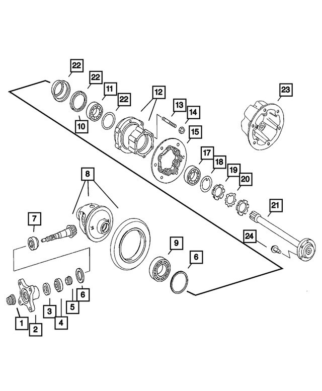 68546080AA - Rear Wheel Drive; Differential and Drive Line: Differential Bearing Seal, Front for Dodge: Sprinter 2500, Sprinter 3500 Image