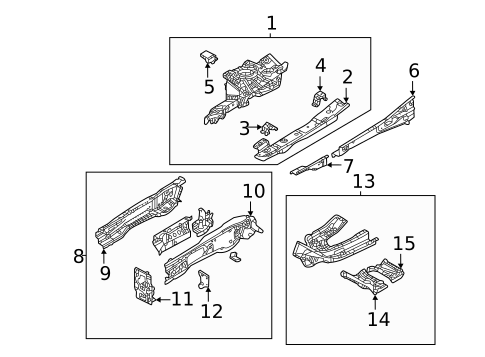 Structural Components & Rails for 2023 Mazda MX-30 EV #0