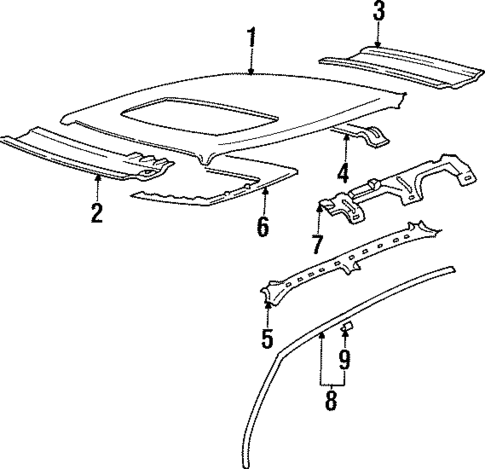 Exterior Trim - Roof for 1998 Hyundai Sonata #0