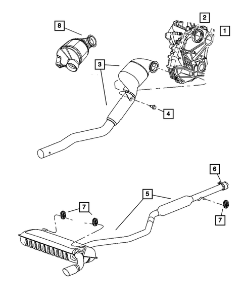 Exhaust System for 2007 Jeep Patriot #1