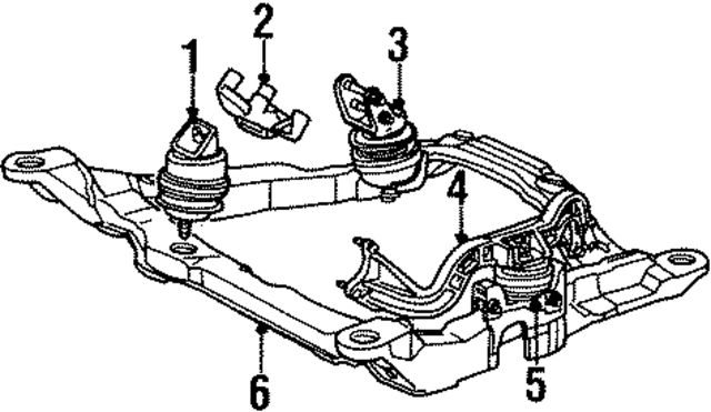F5OY6037A - Engine: Front Mount Bracket for Ford Image