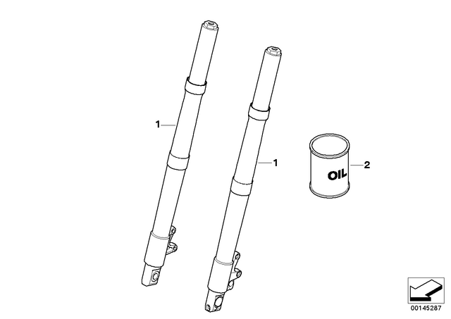 31428550805 - : Fork Rod, Black, Left for BMW-Motorrad Image