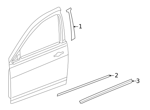Exterior Trim - Front Door for 2007 Jeep Compass #0