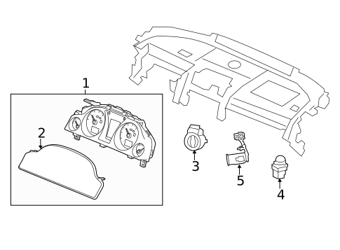 Cluster & Switches for 2011 Chevrolet Caprice #0