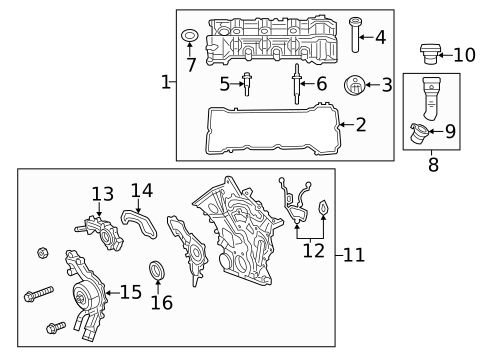 Valve & Timing Covers for 2012 Chrysler 300 #0