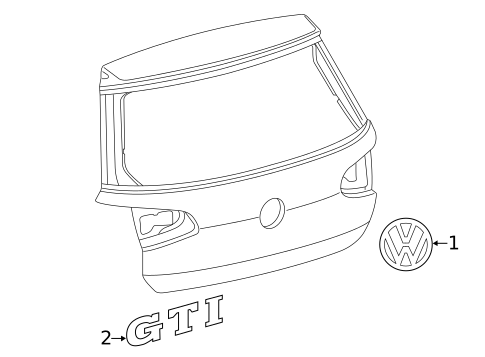 Exterior Trim - Lift Gate for 2015 Volkswagen GTI #0