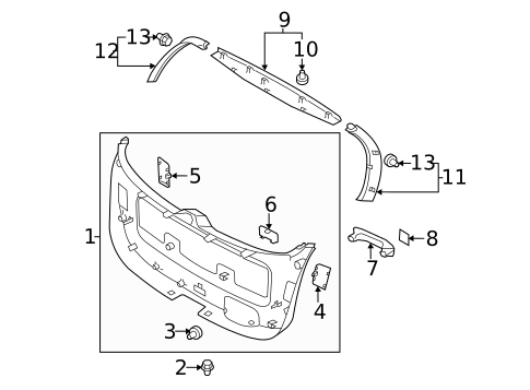 Interior Trim for 2012 Kia Sorento #0