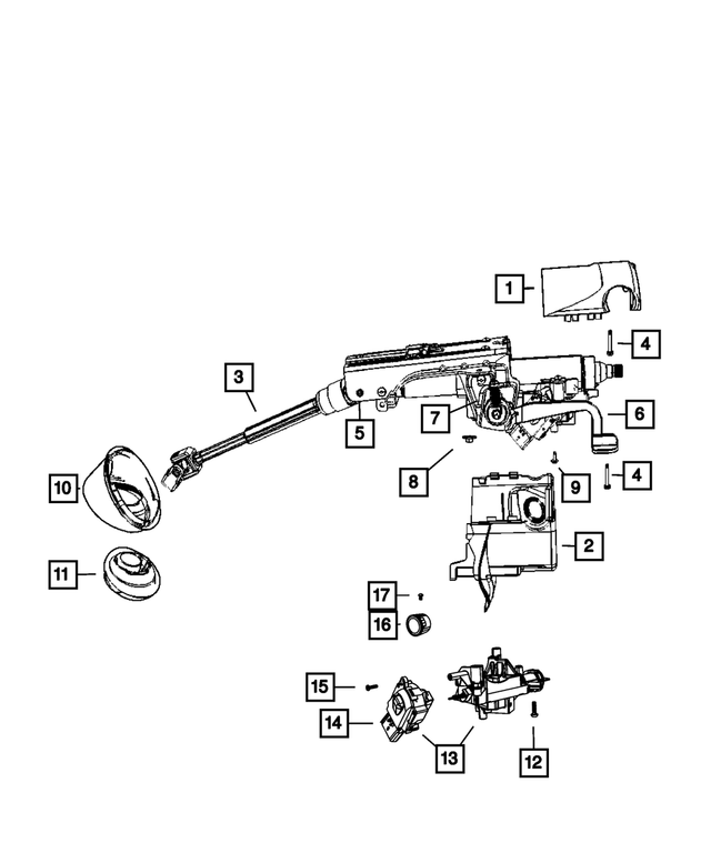1CH70XDVAB - Steering: Steering Column Shroud for Mopar Image