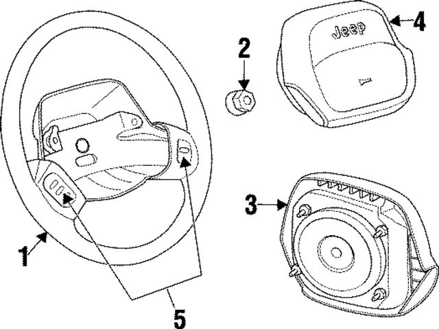 56009653 - Steering: Air Bag Module Cover for Mopar Image