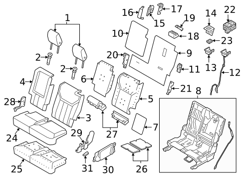 Second Row Seats for 2023 Land Rover Defender 90 #7