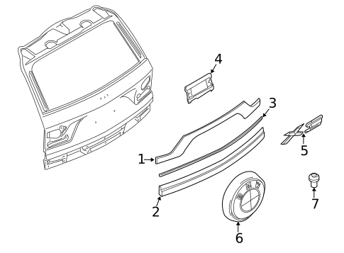 Exterior Trim - Lift Gate for 2010 BMW X3 #0