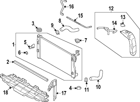 Radiator & Components for 2024 Subaru Crosstrek #0