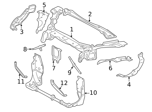Radiator Support for 2007 Mercedes-Benz SL65 AMG #0