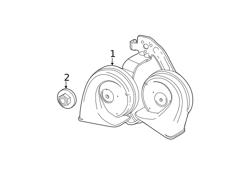 Horn for 2017 Buick Verano #0