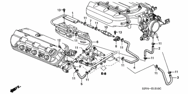 Water Hose (1) for 2002 Acura MDX #0