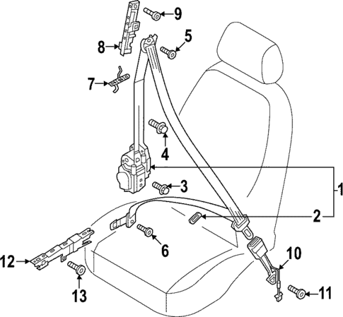 Front Seat Belts for 2025 Audi S7 Sportback #1