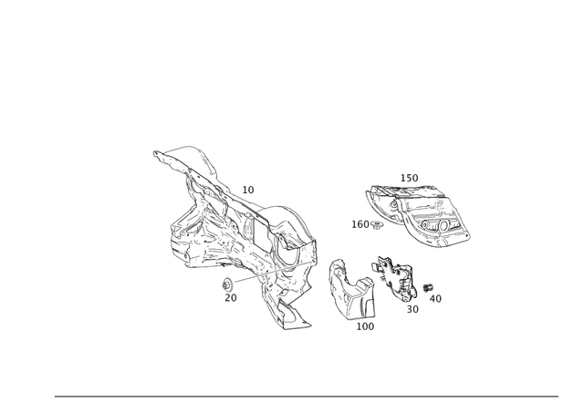 2426820300 - Panelling: Dampening, Firewall for Mercedes-Benz Image image