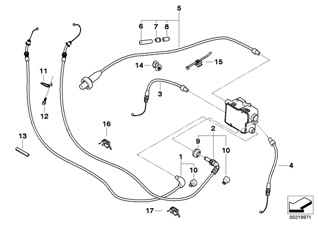 32737714760 - : Accelerator Cable, Connector for BMW-Motorrad Image