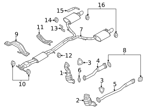 Exhaust Components for 2018 Ford Police Interceptor Utility #0