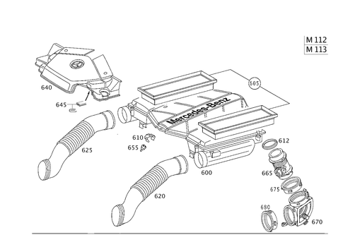 Air Intake for 2003 Mercedes-Benz S 55 AMG&reg; #0