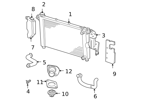 Thermostat & Housing for 2006 Dodge Grand Caravan #0