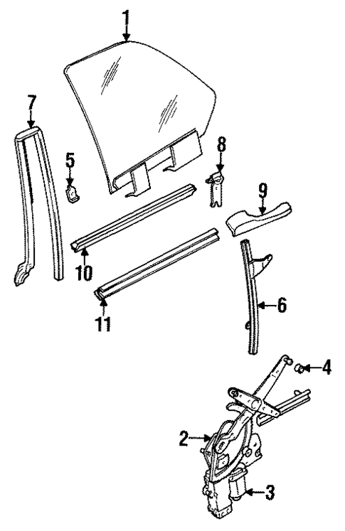 Quarter Window for 1996 Volkswagen Cabrio #0