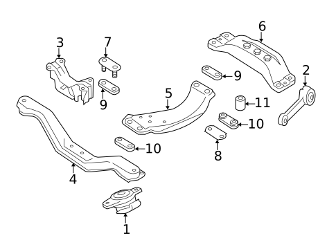 Engine & Trans Mounting for 2009 Subaru Impreza #1