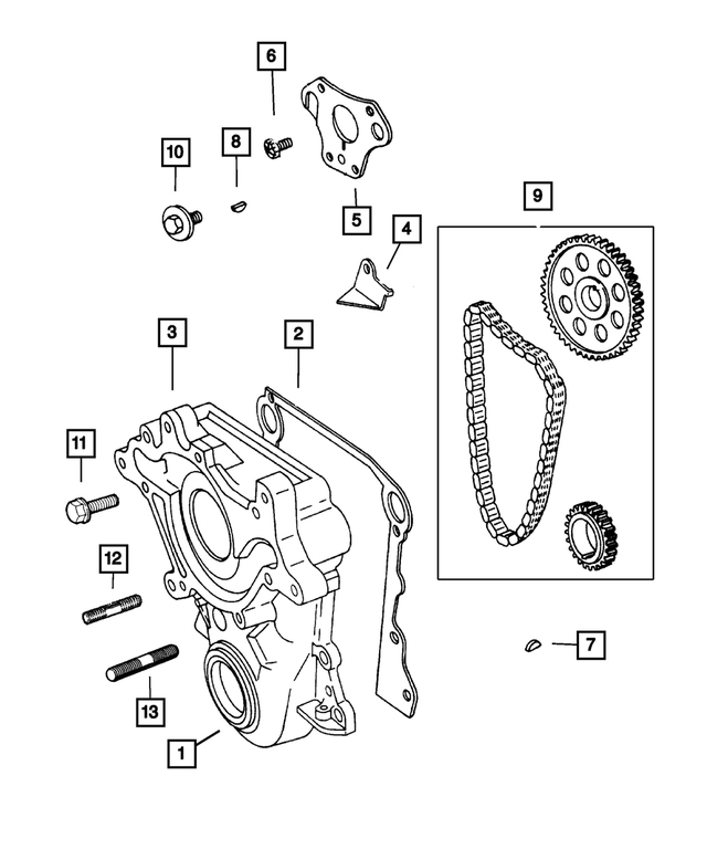 6029411 - Engine 5.9L Eight Cylinder: Crankshaft Sprocket Key for Mopar Image