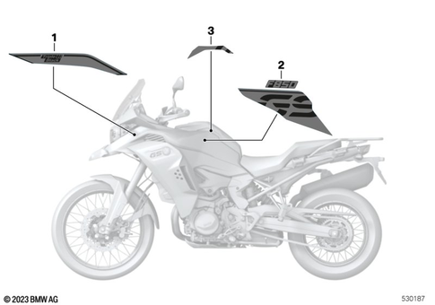 Stickers, Labels, Adhesive Film Strips for 2019 BMW-Motorrad F 850 GS Adventure #3