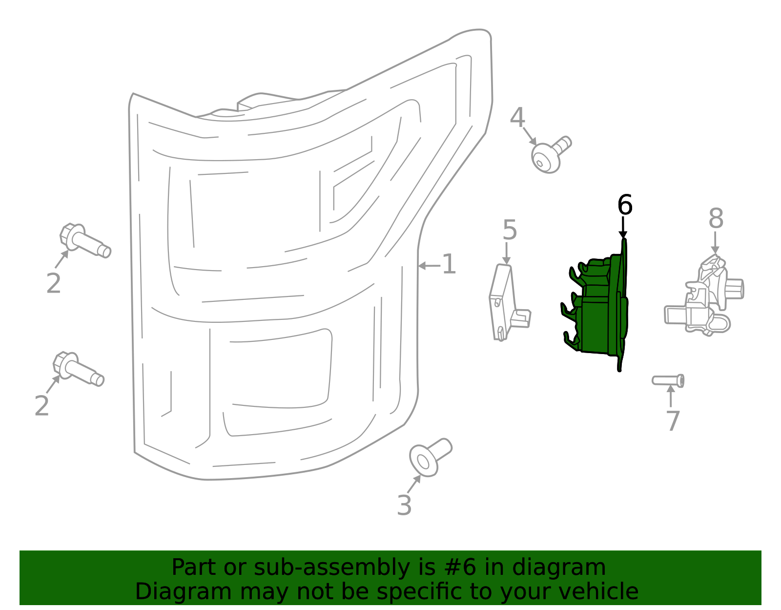 ML3Z-14D189-P - Blind Spot Radar Bracket - 2021-2023 Ford F