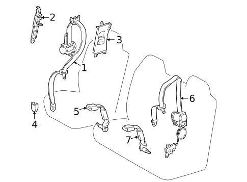 Second Row Seat Belts for 2008 Toyota Sequoia #0