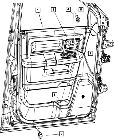 Door Trim Panels-Front and Rear for 2012 Ram 2500 #0