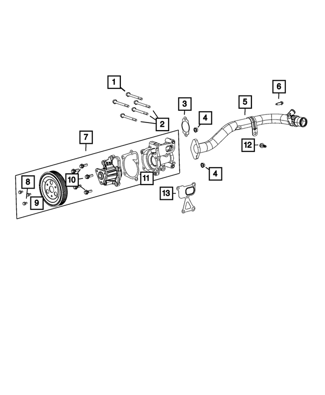 5047484AD - Cooling: Water Inlet Tube for Mopar Image image