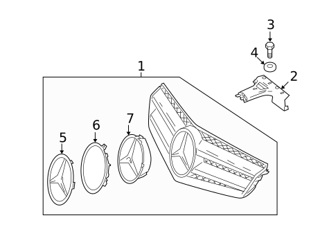 Grille & Components for 2013 Mercedes-Benz E350 #1