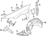 4J3821102 - : Lower Bracket for Audi: e-tron GT Image