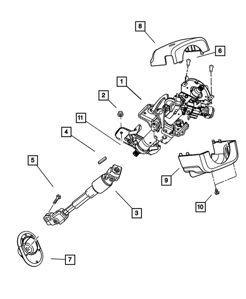 Steering Column for 2003 Chrysler Sebring #0
