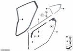 51767196406 - : Door Joint Seal, B-Pillar, Right for BMW Image