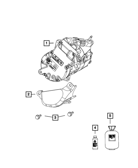 Air Conditioner Compressor and Mounting for 2023 Jeep Grand Cherokee L #3